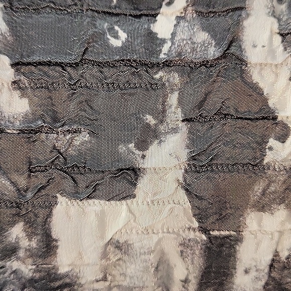 Coldwater Creek Crinkle open front gray & white jacket - Picture 8 of 8